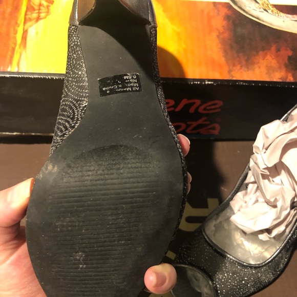 style and Co. size 6 1/2 only worn once silver glitter heels. - Picture 8 of 12
